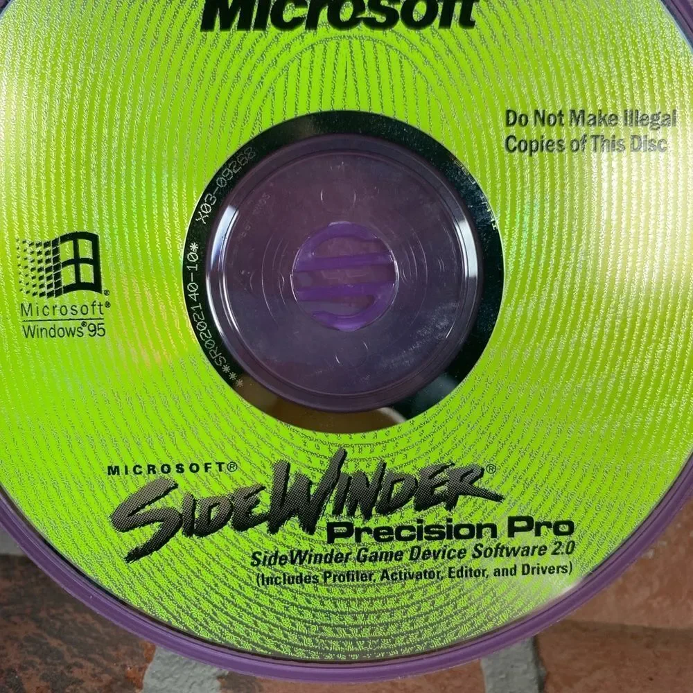 Microsoft SideWinder Precision Pro Game Device Software 2.0 Driver PC CD-ROM